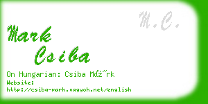 mark csiba business card